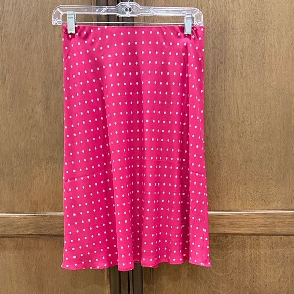Ann Taylor Dresses & Skirts - Ann Taylor Pink Polka Dot A-Line Skirt